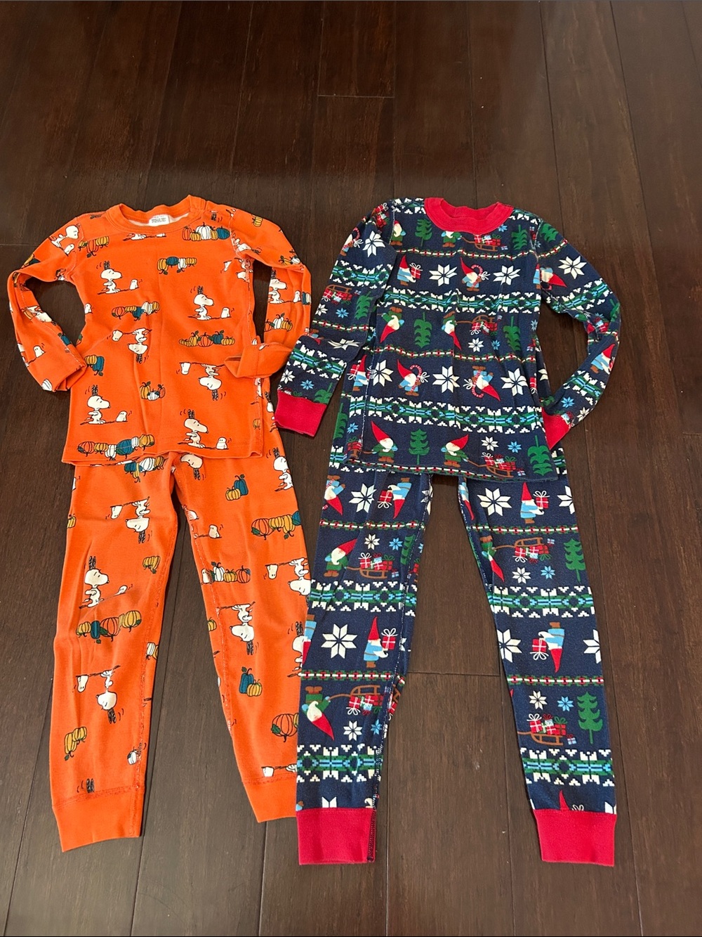 2, Hanna Andersson Holiday Pajama Sets, Halloween, Christmas, Peanuts PJs